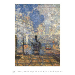 Falinaptár képes 330 × 600 mm, fehér lapokkal Claude Monet Dayliner 2026.