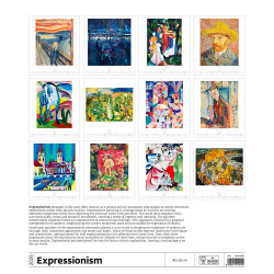 Falinaptár képes 450 × 520 mm, fehér lapokkal Expressionism Dayliner 2026.