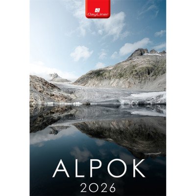 Falinaptár képes 230 x 330 mm, fehér lapokkal Alpok Dayliner 2027.