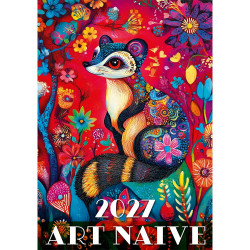 Falinaptár képes 315 x 450 mm, fehér lapokkal Art Naive Dayliner 2027.