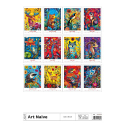 Falinaptár képes 315 x 450 mm, fehér lapokkal Art Naive Dayliner 2027.