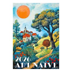 Falinaptár képes 315 x 450 mm, fehér lapokkal Art Naive Dayliner 2026. Író- irodaszer, papíráru Dayliner