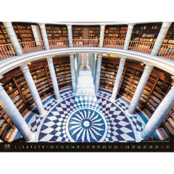 Falinaptár képes 420 × 560 mm, fehér lapokkal Bibliotheca Dayliner 2026.
