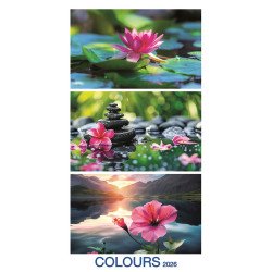 Falinaptár képes 330 × 600 mm, fehér lapokkal Colours Dayliner 2026. Író- irodaszer, papíráru Dayliner