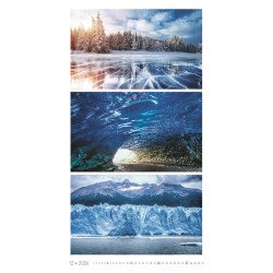 Falinaptár képes 330 × 600 mm, fehér lapokkal Colours Dayliner 2026. Író- irodaszer, papíráru Dayliner