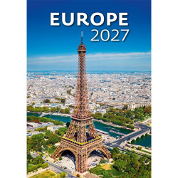 Falinaptár képes 315 x 450 mm, fehér lapokkal Europe Dayliner 2027.