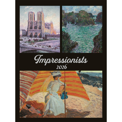 Falinaptár képes 420 × 560 mm, fehér lapokkal Impressionists Dayliner 2026.