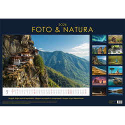 Falinaptár képes 340 × 485 mm, fehér lapokkal Foto&Natura B3 Dayliner 2026.