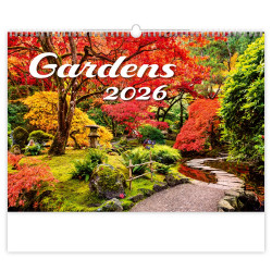 Falinaptár képes 450 × 315 mm, fehér lapokkal Gardens Dayliner 2026. Író- irodaszer, papíráru Dayliner