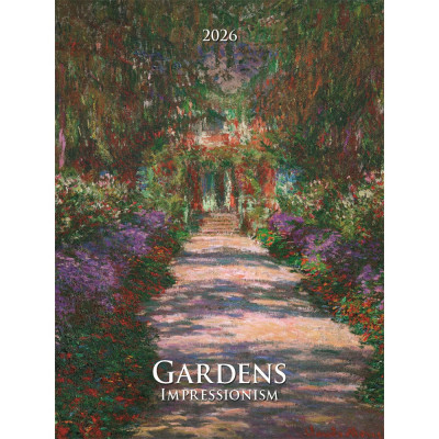 Falinaptár képes 420 × 560 mm, fehér lapokkal Gardens Impressionism Dayliner 2026.
