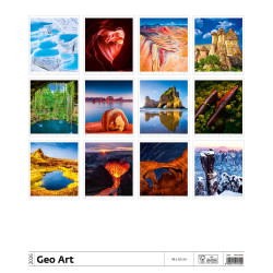 Falinaptár képes 450 × 520 mm, fehér lapokkal Geo Art Dayliner 2026. Író- irodaszer, papíráru Dayliner