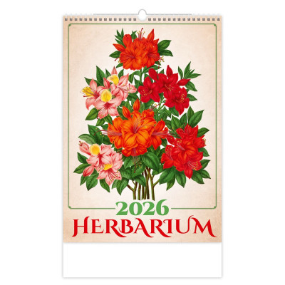 Falinaptár képes 315 x 450 mm, fehér lapokkal Herbarium Dayliner 2026.