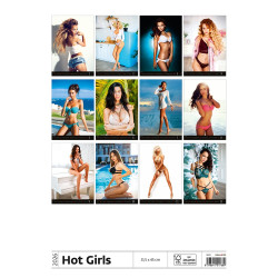 Falinaptár képes 315 x 450 mm, fehér lapokkal Hot Girls Dayliner 2026.