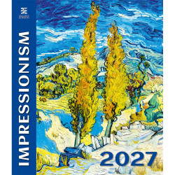 Falinaptár képes 450 × 520 mm, fehér lapokkal Impressionism Dayliner 2027.