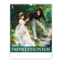 Falinaptár képes 450 × 520 mm, fehér lapokkal Impressionism Dayliner 2026. Író- irodaszer, papíráru Dayliner