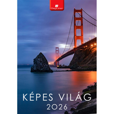 Falinaptár képes 230 x 330 mm, fehér lapokkal Képes Világ Dayliner 2027.