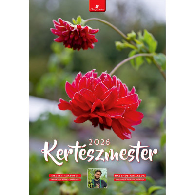 Falinaptár képes 340 × 485 mm, fehér lapokkal Kertészmester Dayliner 2026.