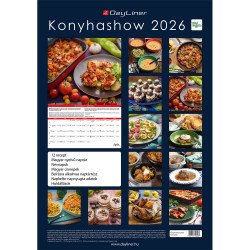 Falinaptár képes 340 × 485 mm, fehér lapokkal KonyhaShow Dayliner 2026. Író- irodaszer, papíráru Dayliner