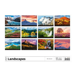 Falinaptár képes 450 × 315 mm, fehér lapokkal Landscapes Dayliner 2027.