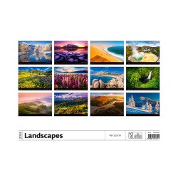Falinaptár képes 450 × 315 mm, fehér lapokkal Landscapes Dayliner 2026. Író- irodaszer, papíráru Dayliner