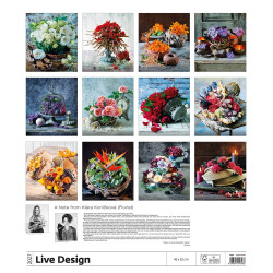 Falinaptár képes 450 × 520 mm, fehér lapokkal Live Design Dayliner 2027.