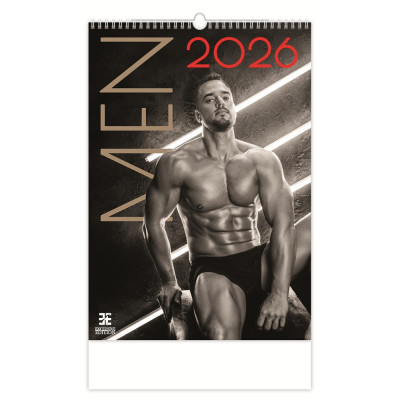 Falinaptár képes 450 × 520 mm, fehér lapokkal Men Dayliner 2027.