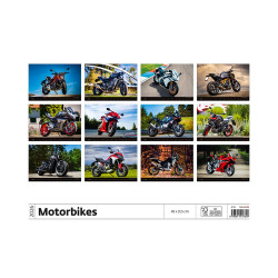 Falinaptár képes 450 × 315 mm, fehér lapokkal Motorbikes Dayliner 2026. Író- irodaszer, papíráru Dayliner