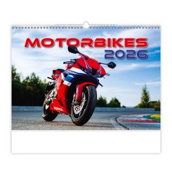 Falinaptár képes 450 × 315 mm, fehér lapokkal Motorbikes Dayliner 2026. Író- irodaszer, papíráru Dayliner