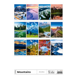 Falinaptár képes 315 x 450 mm, fehér lapokkal Mountains Dayliner 2026. Író- irodaszer, papíráru Dayliner
