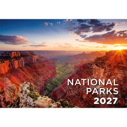 Falinaptár képes 450 × 315 mm, fehér lapokkal National Parks Dayliner 2027.