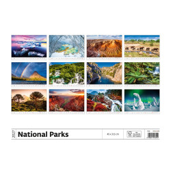 Falinaptár képes 450 × 315 mm, fehér lapokkal National Parks Dayliner 2027.