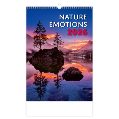 Falinaptár képes 315 x 450 mm, fehér lapokkal Nature Emotions Dayliner 2026.