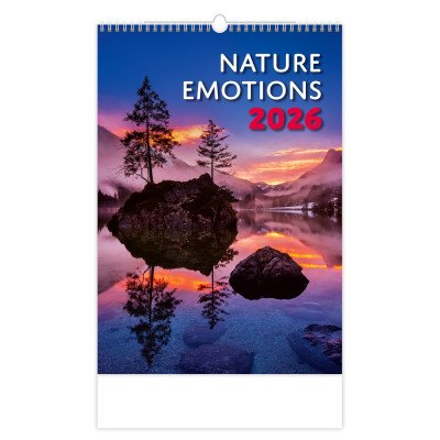 Falinaptár képes 315 x 450 mm, fehér lapokkal Nature Emotions Dayliner 2027.