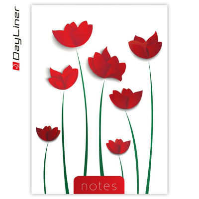 Határidőnapló és jegyzet Colors A5 vonalas, fehér lapokkal Flower Tulipán Dayliner 2027.