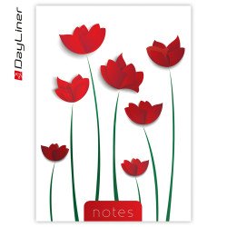 Határidőnapló és jegyzet Colors A5 vonalas, fehér lapokkal Flower Tulipán Dayliner 2026. Író- irodaszer, papíráru Dayliner