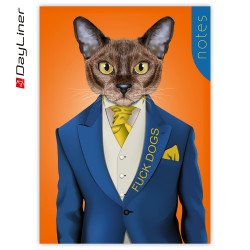 Határidőnapló és jegyzet Colors A5 vonalas, fehér lapokkal Mr. Cat Dayliner 2026. Író- irodaszer, papíráru Dayliner