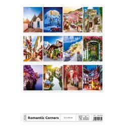 Falinaptár képes 315 x 450 mm, fehér lapokkal Romantic Corners Dayliner 2026. Író- irodaszer, papíráru Dayliner
