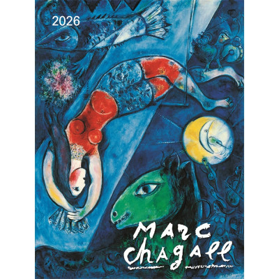 Falinaptár képes 420 × 560 mm, fehér lapokkal Marc Chagall Dayliner 2026.