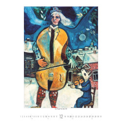 Falinaptár képes 420 × 560 mm, fehér lapokkal Marc Chagall Dayliner 2026.