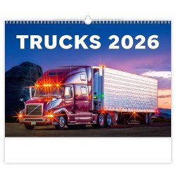 Falinaptár képes 450 × 315 mm, fehér lapokkal Trucks in Action Dayliner 2026. Író- irodaszer, papíráru Dayliner