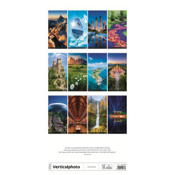 Falinaptár képes 315 × 630 mm, fehér lapokkal Verticalphoto Dayliner 2026. Író- irodaszer, papíráru Dayliner