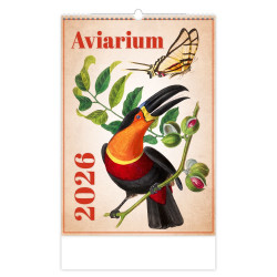 Falinaptár képes 450 × 315 mm, fehér lapokkal Aviarium Dayliner 2026. Író- irodaszer, papíráru Dayliner