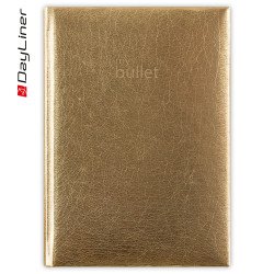 Keménytáblás notesz pontozott vonalozással Mirror A5 Bullet, fehér lapokkal arany Dayliner 2026. Író- irodaszer, papíráru Dayliner