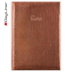 Keménytáblás notesz pontozott vonalozással Mirror A5 Bullet, fehér lapokkal bronz Dayliner 2026. Író- irodaszer, papíráru Dayliner