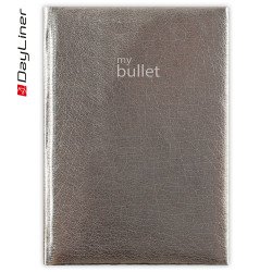 Keménytáblás notesz pontozott vonalozással Mirror A5 Bullet, fehér lapokkal ezüst Dayliner 2026. Író- irodaszer, papíráru Dayliner