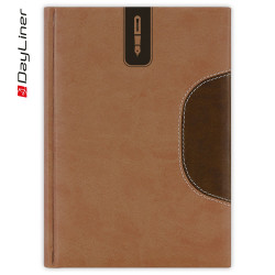 Tárgyalási napló Memphis B5 napló, fehér lapokkal barna-csokoládé Dayliner 2026. Író- irodaszer, papíráru Dayliner