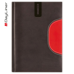 Tárgyalási napló Memphis B5 napló, fehér lapokkal fekete-piros Dayliner 2026. Író- irodaszer, papíráru Dayliner