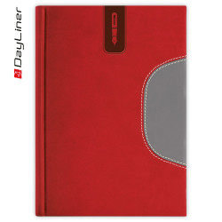 Tárgyalási napló Memphis B5 napló, fehér lapokkal piros-szürke Dayliner 2026. Író- irodaszer, papíráru Dayliner