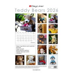Falinaptár képes 230 x 330 mm, fehér lapokkal Teddy Dayliner 2026. Író- irodaszer, papíráru Dayliner