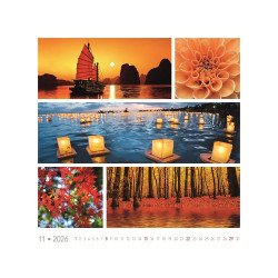 Falinaptár képes 330 x 330 mm, fehér lapokkal Colours of Nature Dayliner 2026. Író- irodaszer, papíráru Dayliner